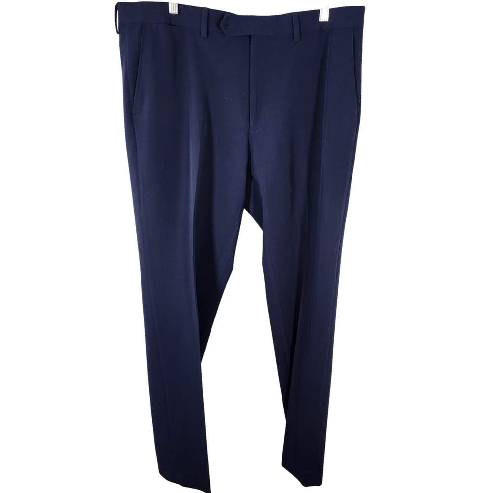 Tommy Hilfiger Navy Blue Mens Modern Fit Stretch Flex Suit Tuxedo Trousers 38X30